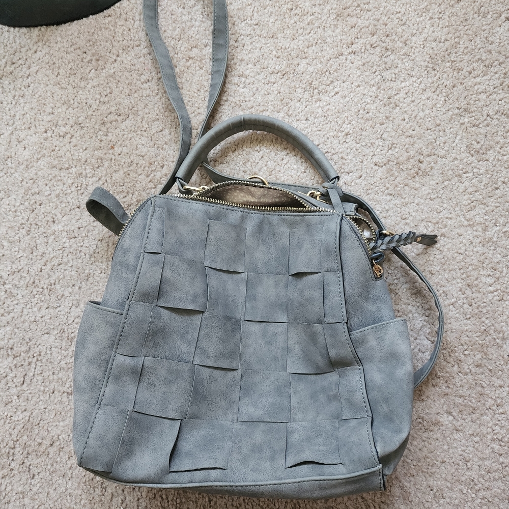 Olive green backpack purse